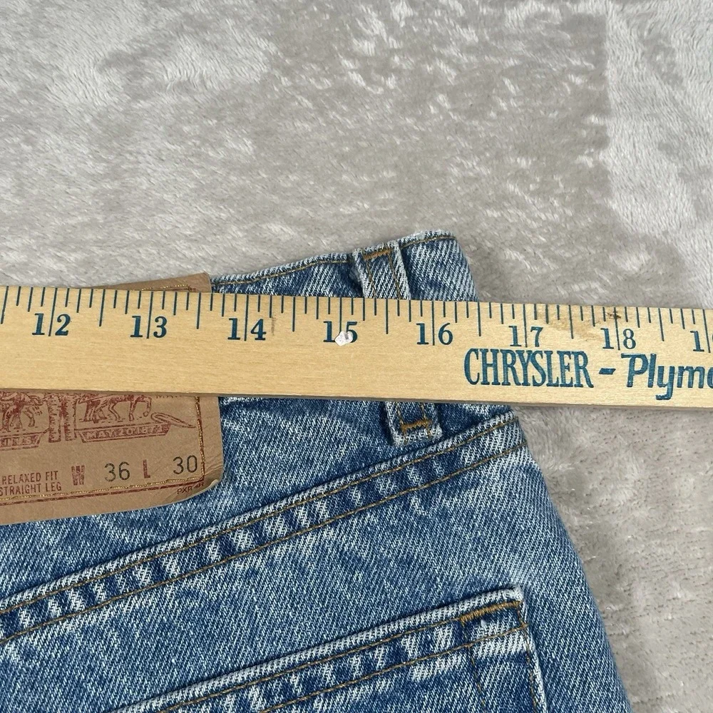 Vintage 1991 Levi's 555 Relaxed Fit Straight‎ Leg Jeans Mens 36x30 FIT (33x28)